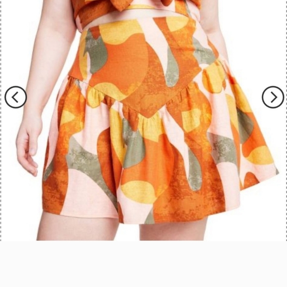 Fe Noel X Target Collaboration Linen Mini pleated Skirt NEW! - Picture 1 of 6